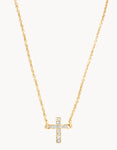 SLV Have Faith Gold Necklace