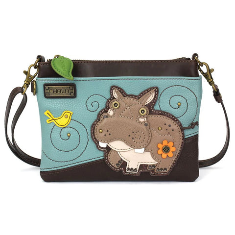 Hippo blue mini crossbody