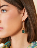 Chateau Hoop Earrings Dark Green