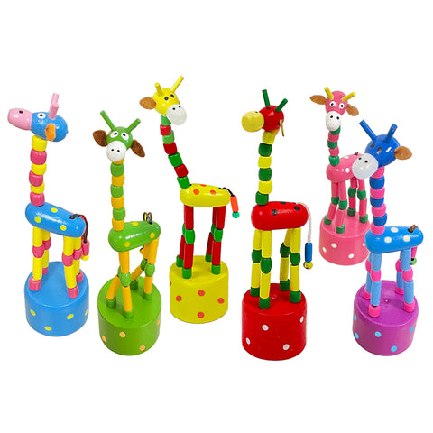 Push Wooden Dancing Giraffes