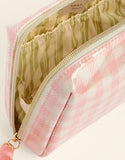 Cosmetic Pouch Gingham Pink