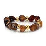 Bold Tumbled Stone Statement Bracelet
