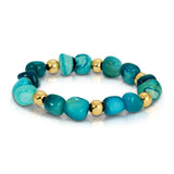 Bold Tumbled Stone Statement Bracelet