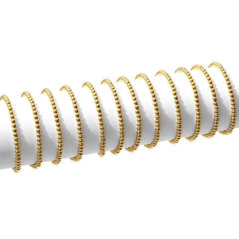 gold 4mm stretch bracelet