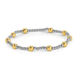 3mm stretch bracelets silver/gold