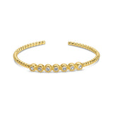 Beaded vibe with cuff framed CZ