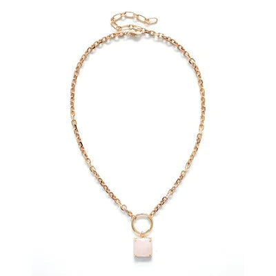 Benny pink quartz necklace