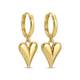 Bubble Heart Huggie Earrings