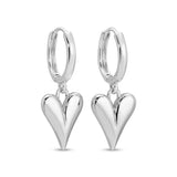 Bubble Heart Huggie Earrings