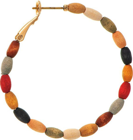 Dark Multi Bead Hoop