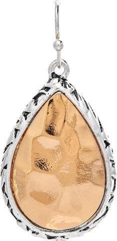 Gold/Silver teardrop earring