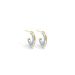 pave blue earrings