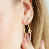 Delicate hoop w/knot earrings