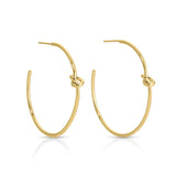 Delicate hoop w/knot earrings