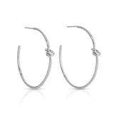 Delicate hoop w/knot earrings