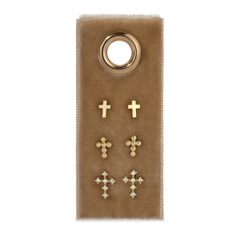 Cross earring set