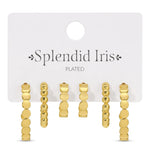 Set 3 gold hoops