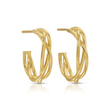 Small braided hoop earrings