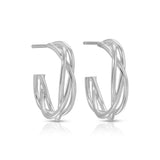 Small braided hoop earrings