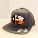 H Flag on Charcoal Flat Bill hat