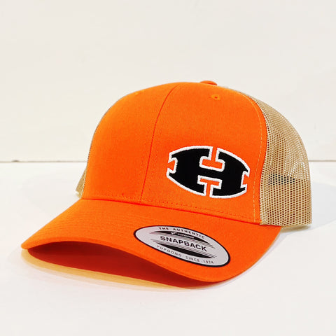 Orange/khaki Rockin H Hat