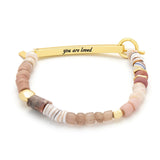 You are loved hidden message bracelet
