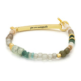 Hidden Message Bracelet - Unstoppable/Chiltonite/Gold
