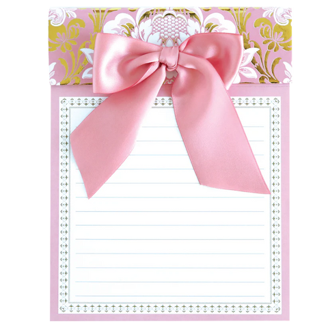 Pink Damask Bow Pad