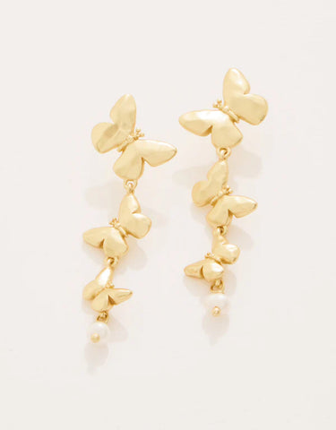 Gold Butterfly dangle earrings