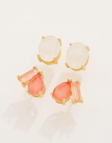 Naiad Stud Earrings Pink