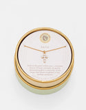 SLV Faith/Pearl Cross Necklace Gold