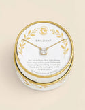 Shine Necklace Brillant/Cushion Gold