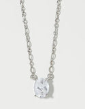 Shine/Inspiring Oval Silver Necklace