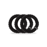 Jet Black Large Nylon Hair Ties