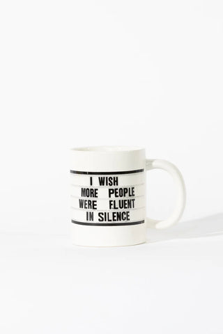 Fluent in Silence coffee mug