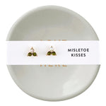 Mistletoe kiss earrings and trinket tray