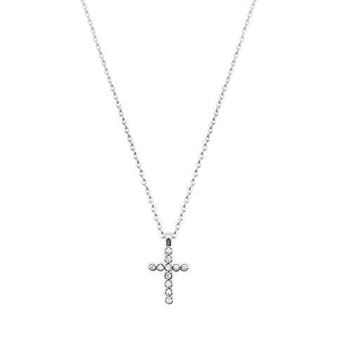 sm silver cross necklace