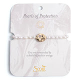 Pearls of protection gold braceelt
