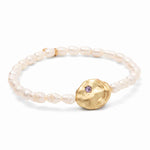 Pearls of protection gold braceelt
