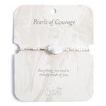 Pearl of Courage Silver Bracelet