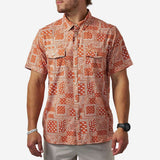 Performance Western Shirt - Texas Paisley - Orange
