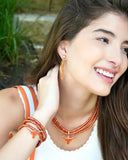Collegiate Puffy Nameplate Earrings