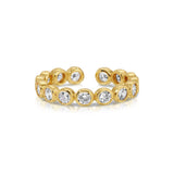 Faux Diamond Adjustable Band Ring