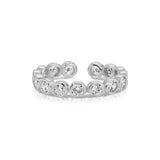 Faux Diamond Adjustable Band Ring