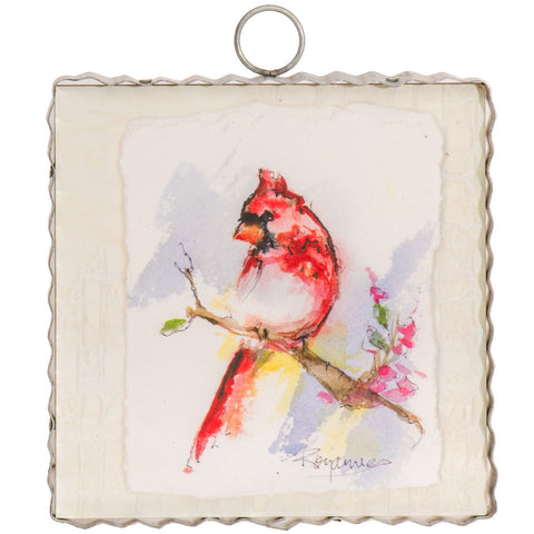 Mini Rozie Cardinal watercolor