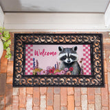 Floral Racoon Switch Mat