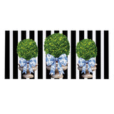 Topiary with bow sassafras switch mat