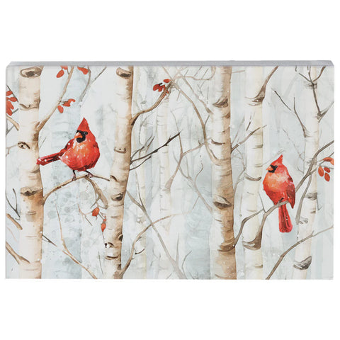 Cardinals birch trees