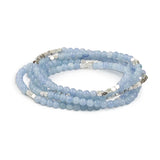Stone Wrap Blue Lace Agate/Silver - Stone of Clarity