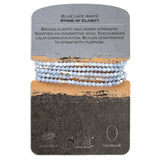 Stone Wrap Blue Lace Agate/Silver - Stone of Clarity